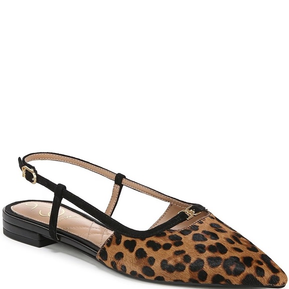 NWT Sam Edelman Cohen Leopard Print Slingback Flats - Picture 1 of 7